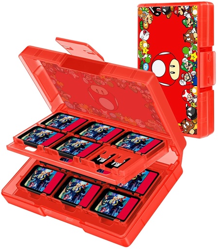 ESTUCHE PORTA JUEGOS TOAD ROJO